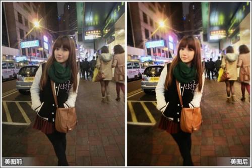 美图秀秀之美化夜拍照片