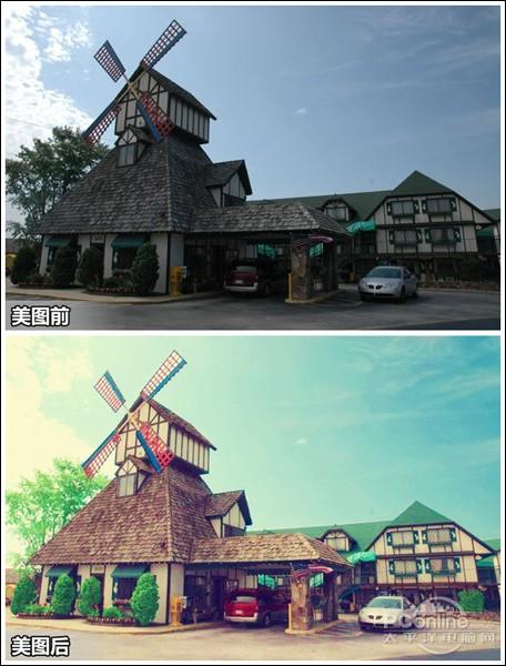 美图秀秀普通街景照华丽变身 打造复古风