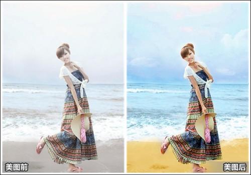 美图秀秀调出晴朗清新色调:乐享阳光