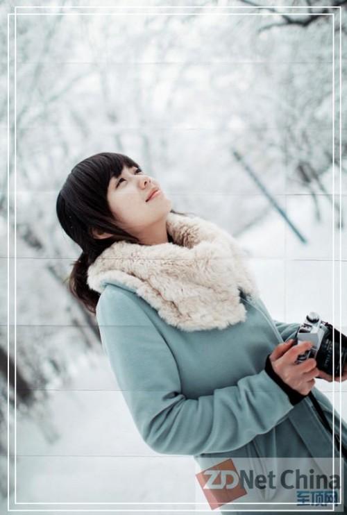 美图秀秀打造晶莹雪景照 雪中精灵