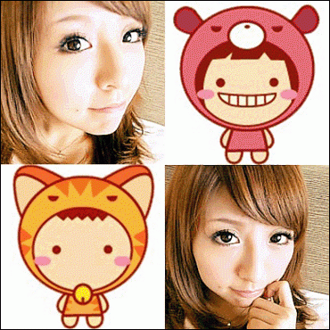 美图秀秀制作超可爱卡通非主流四格闪图