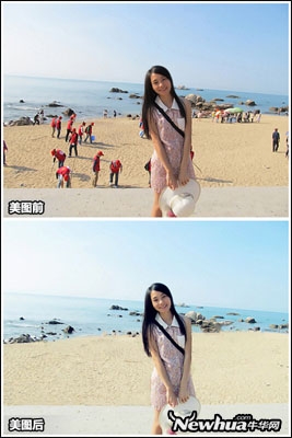 美图秀秀神奇消除笔快速无痕去除路人甲