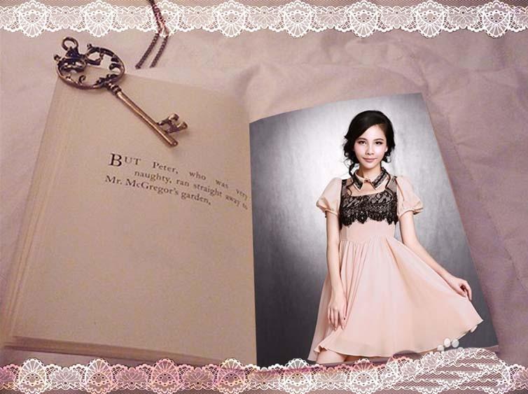 美图秀秀怎么将照片放到书页中?