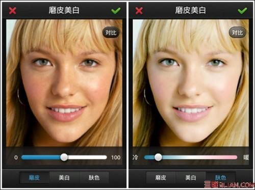 美图秀秀手机版让你告别脸部瑕疵 一秒变大美人