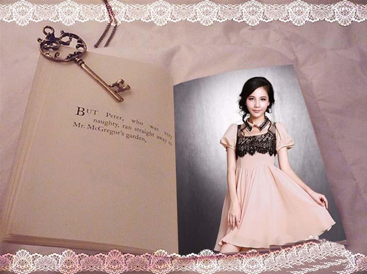 美图秀秀怎么将照片放到书页中?