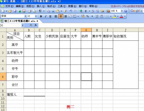 利用WPS表格函数自动汇总中考报名册