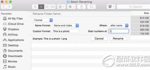 mac os x10.10批量修改文件名(比较快捷的修改方法)