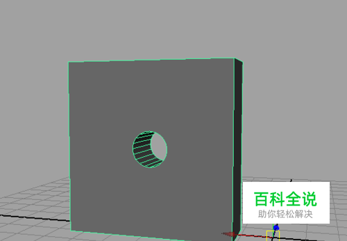 maya里怎么在模型上打洞