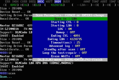 mhdd使用方法图解 使用MHDD修护硬盘坏道教程