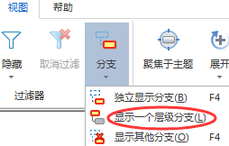 MindManager思维导图怎么独立显示主题分支?