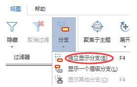 MindManager思维导图怎么独立显示主题分支?