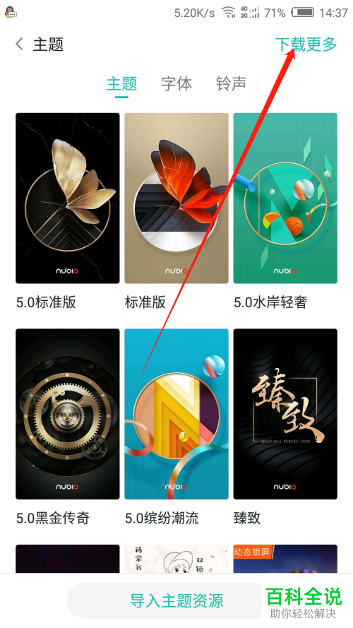 努比亚手机的主题怎么重新配置