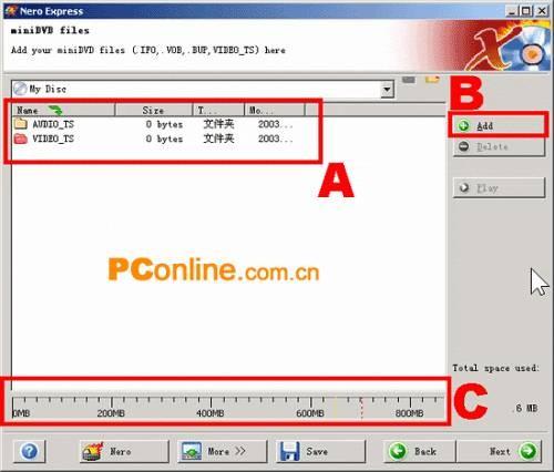 NERO 6轻松刻录miniDVD