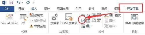 Office软件选项前怎么输入一个勾选确认框?
