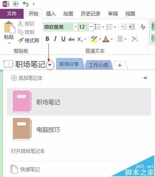OneNote2013中的笔记怎么分类并整理?