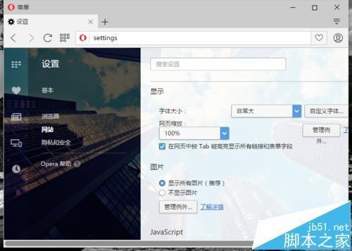 opera欧朋浏览器怎么自定义设置网页字体的大小?