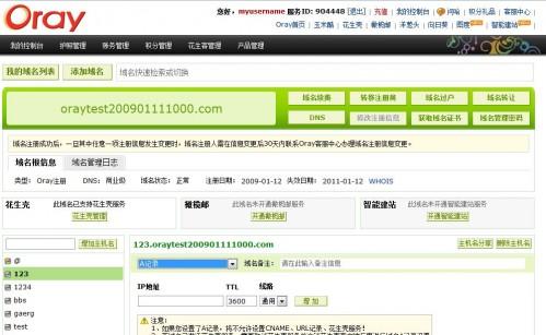 Oray如何将我的域名指向我购买空间?