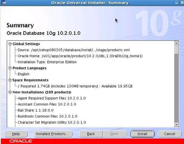 Oracle 10g 64位安装图解流程
