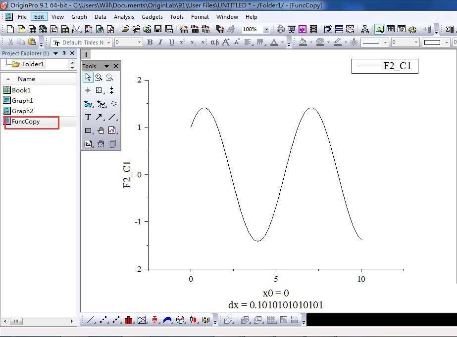 originpro9.1怎么进行函数绘图？Origin9.1函数绘图操作指南
