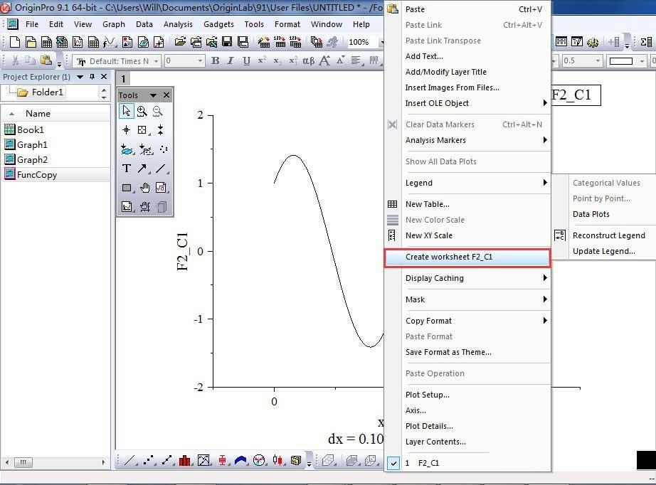 originpro9.1怎么进行函数绘图？Origin9.1函数绘图操作指南