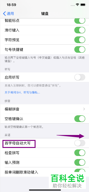 苹果iphone11手机中的英语首字母自动大写如何设置开启