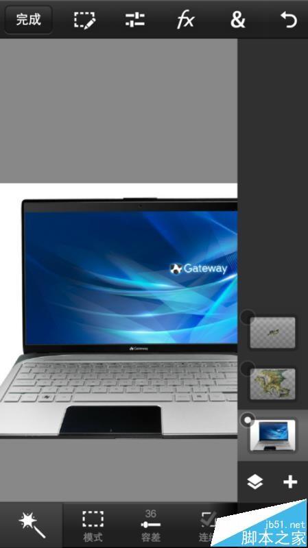Photoshop手机版怎么给笔记本制作屏幕?