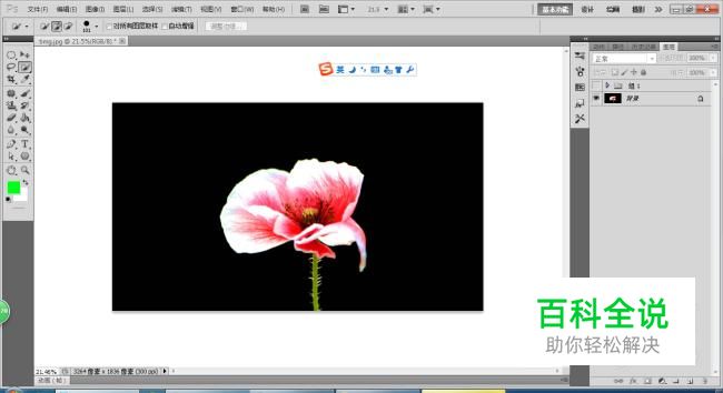 Photoshop如何制作带白点的花朵