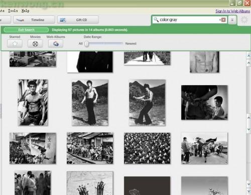 Picasa2.5 beta的按色彩搜索功能
