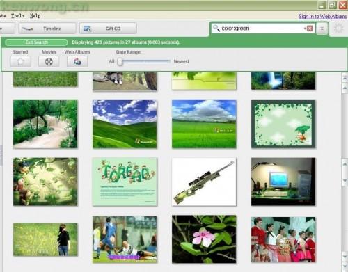 Picasa2.5 beta的按色彩搜索功能