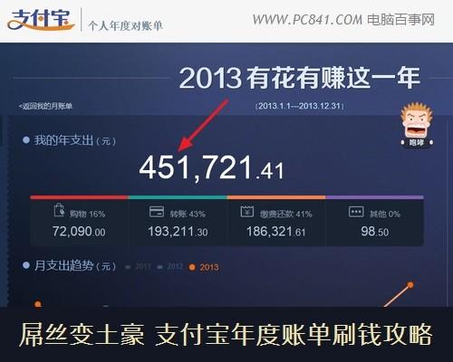 ?潘勘渫梁 支付宝年度账单刷钱攻略