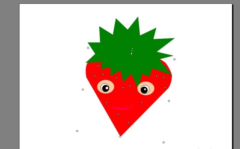 ppt怎么画一个害羞的小草莓?