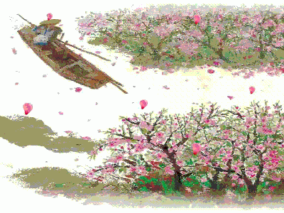 ppt怎么制作桃花林中桃花漂亮的动画?