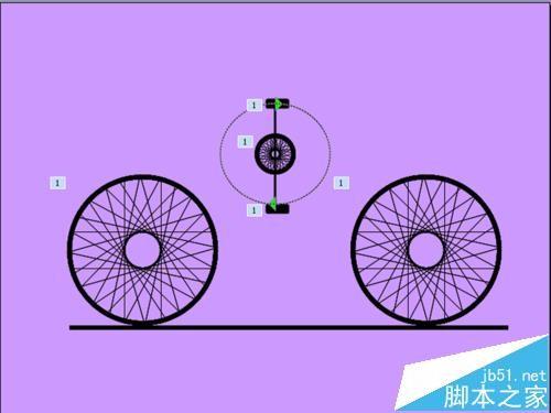 ppt怎么制作转动的自行车的动画?