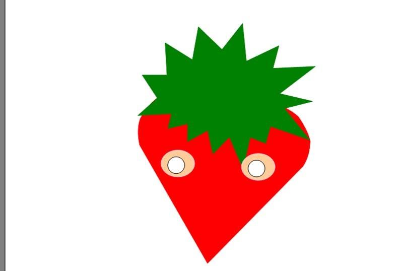 ppt怎么画一个害羞的小草莓?