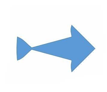 PPT箭头怎么修改为鱼形状?