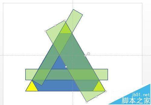 PPT文档中怎么通过合并形状制作震憾三角形效果?