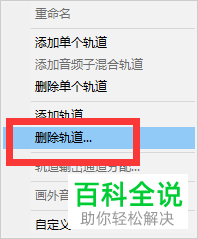PR2019软件的序列中的轨道怎么删除
