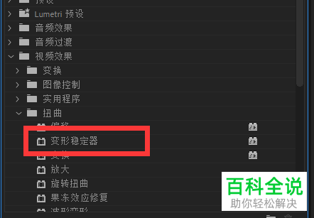 pr2019中怎么为轻微抖动的视频添加稳定效果