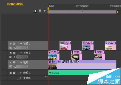 premiere怎么使用转场特效制作汽车电子相册?