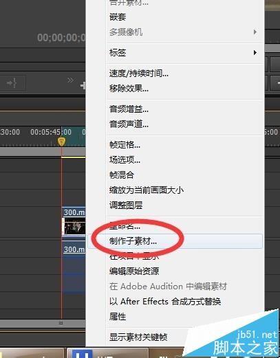 Premiere cs6 怎么制作子素材? PR截取部分视频编辑的方法