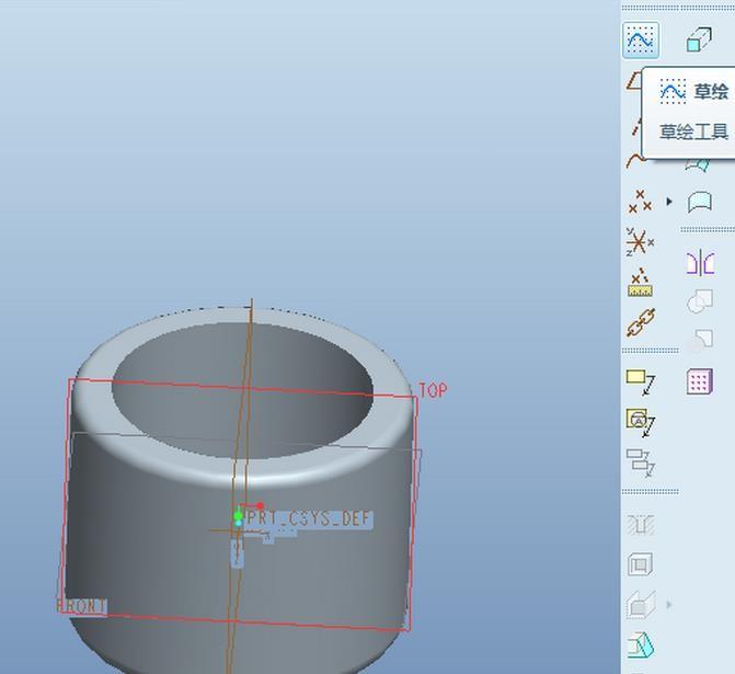 proe怎么绘制一个柱形的杯子模型?