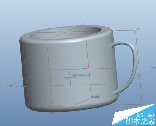 proe怎么绘制一个柱形的杯子模型?