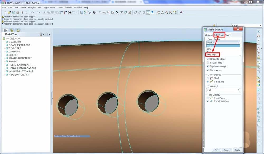 ProE零件出现锯齿边该怎么解决?