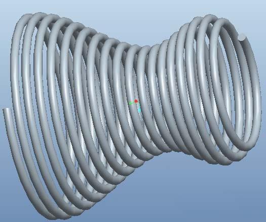 ProE怎么使用螺旋扫描特征创建等距的弹簧模型?