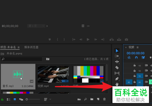 Pr如何替换视频音频
