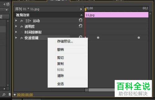 pr软件中的预设效果怎么使用
