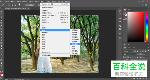 PS怎样虚化图片背景？