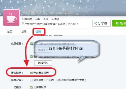 QQ6.3群匿名聊天功能在哪