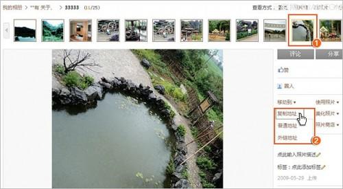 QQ空间相册中,如何复制照片地址?