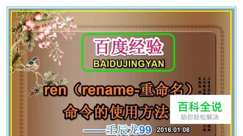ren(rename-重命名)命令的使用方法